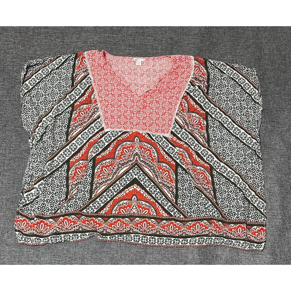 Cato Women's 18/20W Pullover Poncho Style Blouse